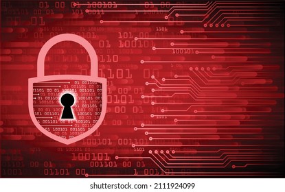 Closed Padlock on digital background, cyber security