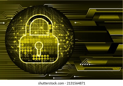 Closed Padlock on digital background, cyber security
