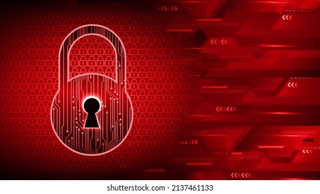 Closed Padlock on digital background, cyber security