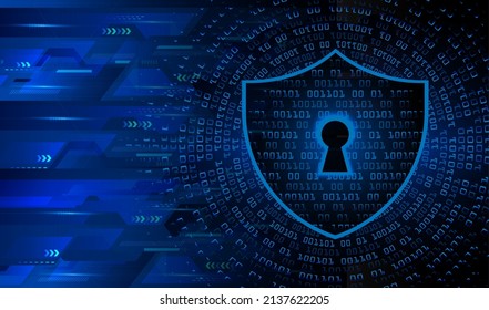 Closed Padlock on digital background, cyber security
