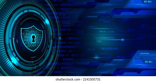 Closed Padlock on digital background, cyber security
