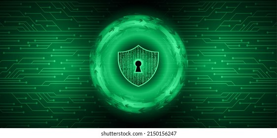 Closed Padlock on digital background, cyber security