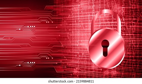 Closed Padlock on digital background, cyber security
