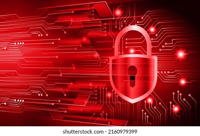 Closed Padlock on digital background, cyber security