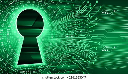 Closed Padlock on digital background, cyber security