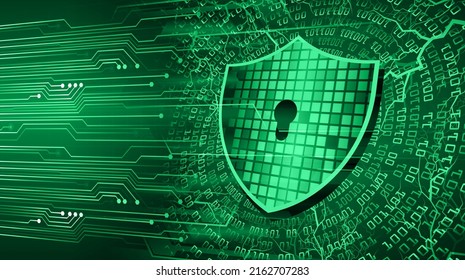 Closed Padlock on digital background, cyber security