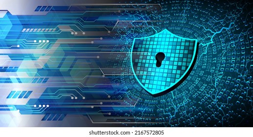 Closed Padlock on digital background, cyber security