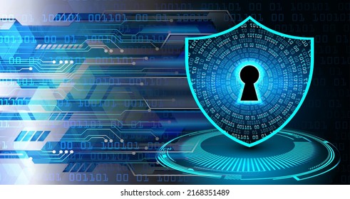 Closed Padlock on digital background, cyber security