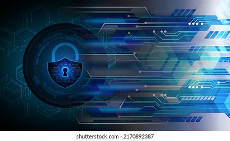 Closed Padlock on digital background, cyber security
