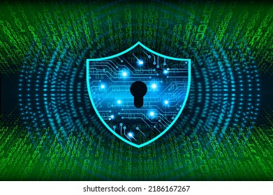 Closed Padlock on digital background, cyber security