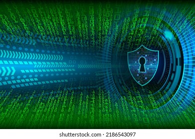 Closed Padlock on digital background, cyber security