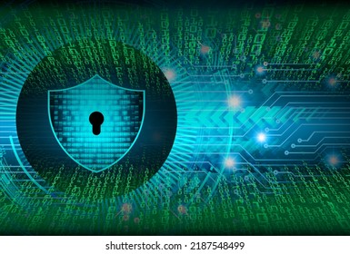 Closed Padlock on digital background, cyber security