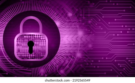 Closed Padlock on digital background, cyber security