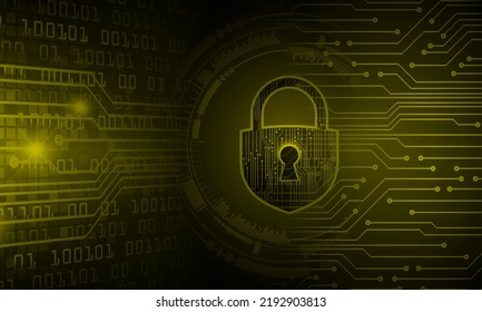 Closed Padlock on digital background, cyber security