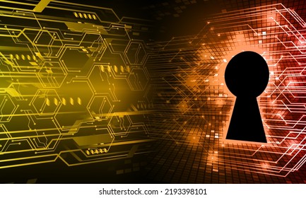 Closed Padlock on digital background, cyber security
