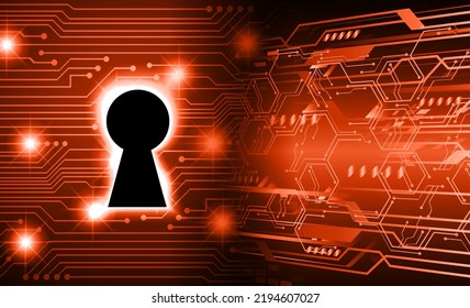 Closed Padlock on digital background, cyber security