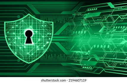 Closed Padlock on digital background, cyber security