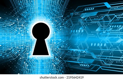 Closed Padlock on digital background, cyber security