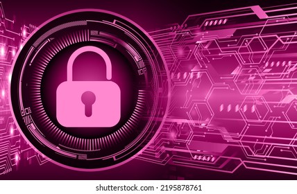 Closed Padlock on digital background, cyber security