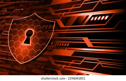 Closed Padlock on digital background, cyber security