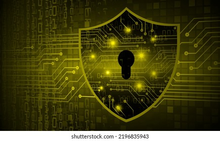 Closed Padlock on digital background, cyber security