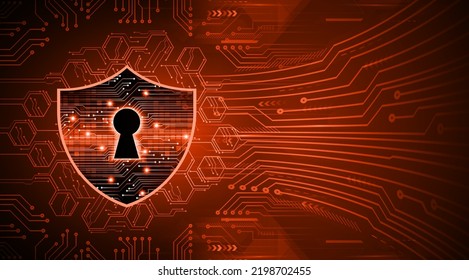 Closed Padlock on digital background, cyber security