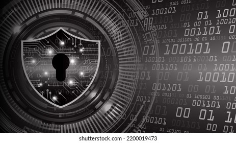 Closed Padlock on digital background, cyber security