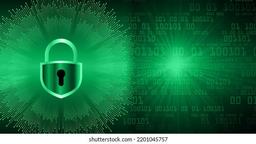 Closed Padlock on digital background, cyber security