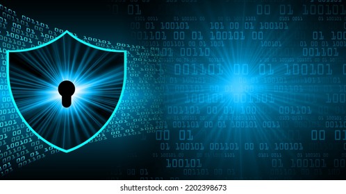 Closed Padlock on digital background, cyber security