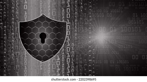 Closed Padlock on digital background, cyber security