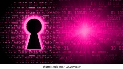 Closed Padlock on digital background, cyber security