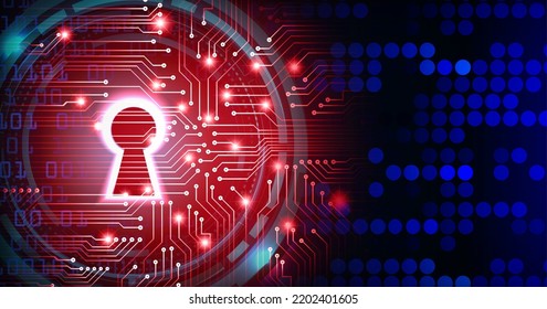 Closed Padlock on digital background, cyber security