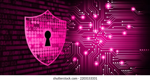 Closed Padlock on digital background, cyber security