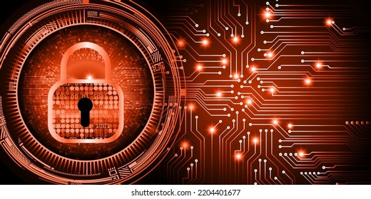 Closed Padlock on digital background, cyber security