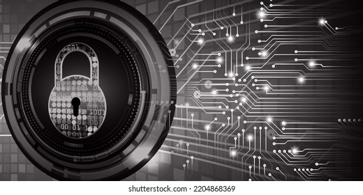 Closed Padlock on digital background, cyber security