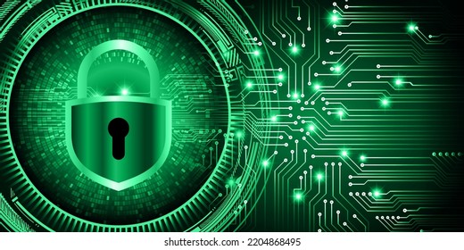 Closed Padlock on digital background, cyber security