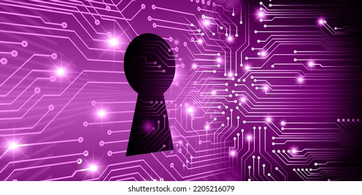 Closed Padlock on digital background, cyber security