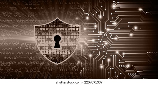 Closed Padlock on digital background, cyber security