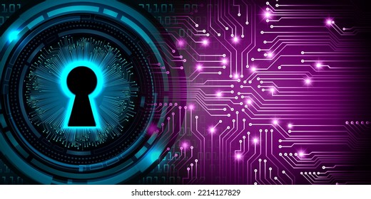 Closed Padlock on digital background, cyber security