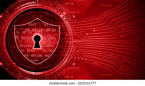 Closed Padlock on digital background, cyber security