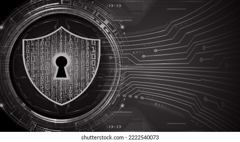 Closed Padlock on digital background, cyber security