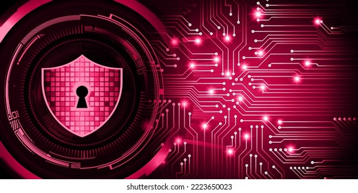 Closed Padlock on digital background, cyber security