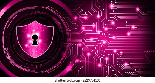 Closed Padlock on digital background, cyber security