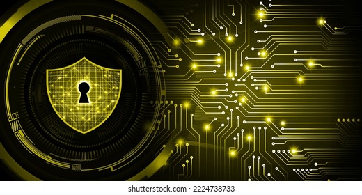 Closed Padlock on digital background, cyber security