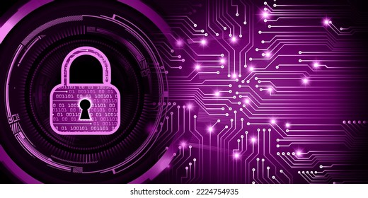 Geschlossenes Schloss auf digitalem Hintergrund, Cybersicherheit