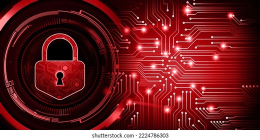 Closed Padlock on digital background, cyber security