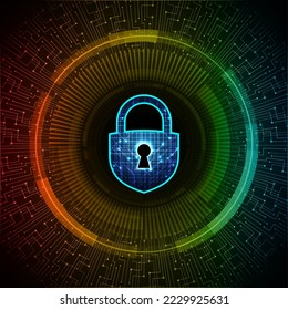 Padlock cerrado sobre fondo digital, ciberseguridad