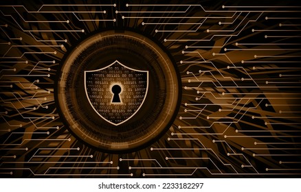 Closed Padlock on digital background, cyber security
