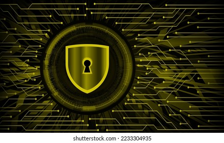 Closed Padlock on digital background, cyber security
