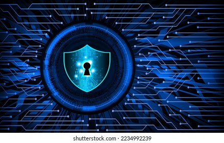 Closed Padlock on digital background, cyber security
